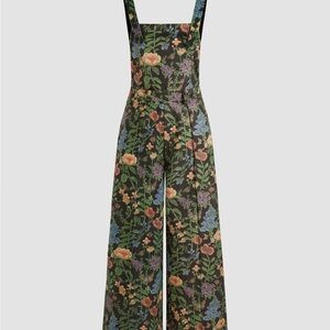 Cider Floral Print Blue Over-alls